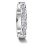 Partnerringe 750/18K hvidguld Diamant 0.11 ct, 11 Sten , tw-vsi