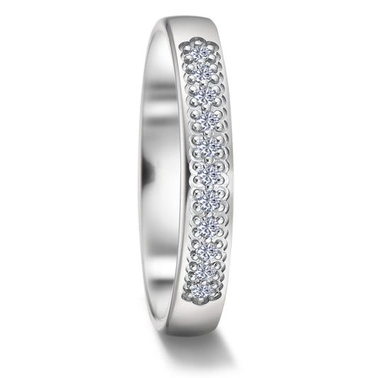 Partnerringe 750/18K hvidguld Diamant 0.11 ct, 11 Sten , tw-vsi