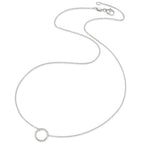 Collier 750/18K hvidguld Diamant 0.115 ct, w-si 42 cm Ø10 mm