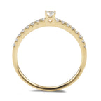 Solitaire ring 750/18K guld Diamant 0.25 ct, 17 Sten , w-si