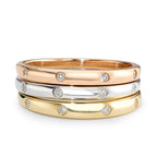 Indsæt ring 750/18K hvidguld, 750/18K guld, 750/18K rødguld Diamant 0.13 ct, 13 Sten , w-si