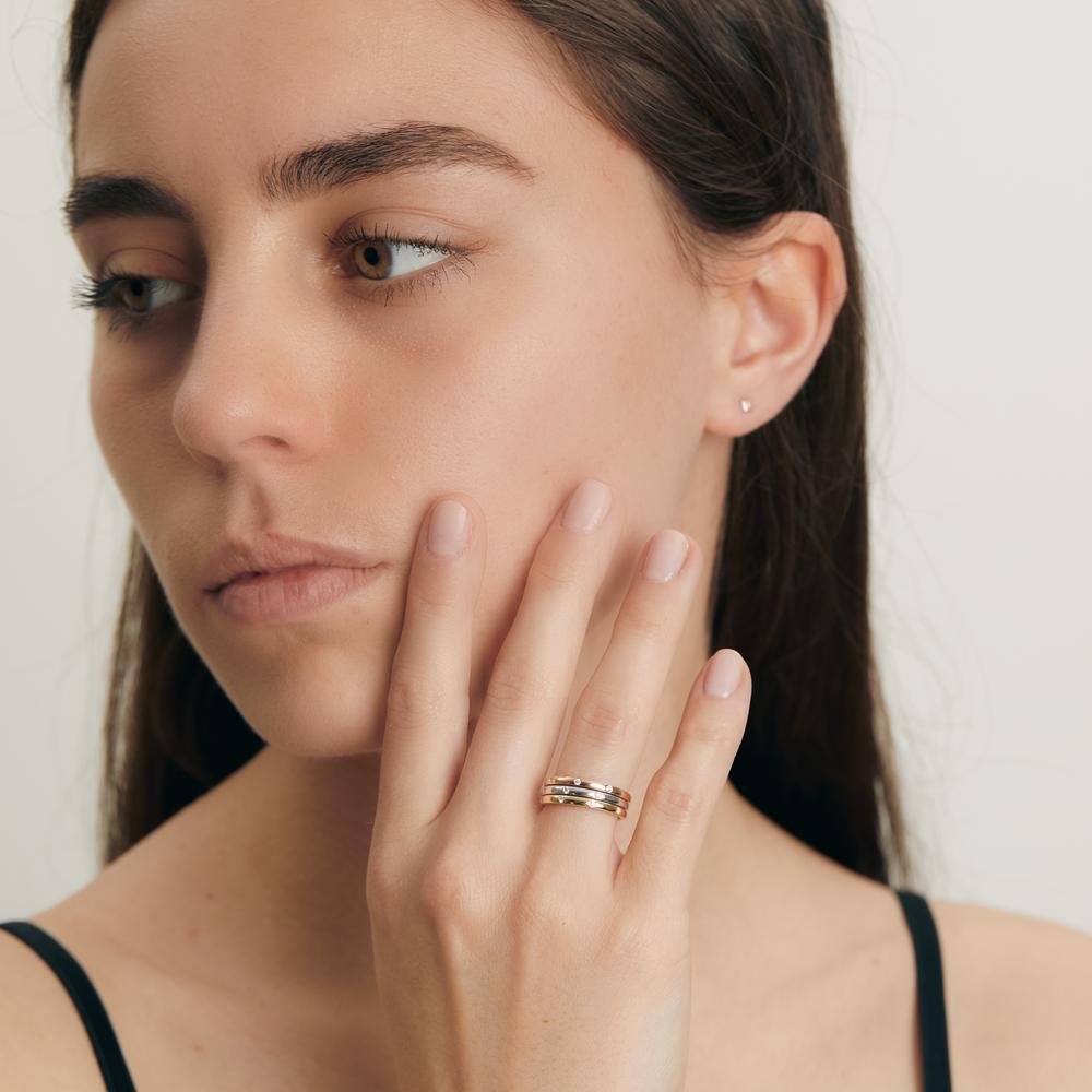 Indsæt ring 750/18K hvidguld, 750/18K guld, 750/18K rødguld Diamant 0.13 ct, 13 Sten , w-si