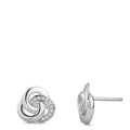 Ørestikker Sølv Zirconia rhodineret Ø10 mm