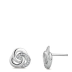 Ørestikker Sølv Zirconia rhodineret Ø10 mm