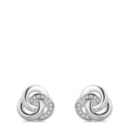 Ørestikker Sølv Zirconia rhodineret Ø10 mm