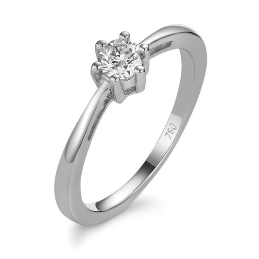 Solitaire ring 750/18K hvidguld Diamant 0.25 ct, w-si