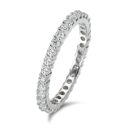 Memory ring 750/18K hvidguld Diamant 0.75 ct, w-si