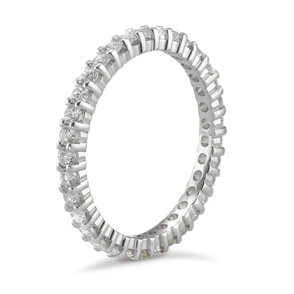 Memory ring 750/18K hvidguld Diamant 0.75 ct, w-si