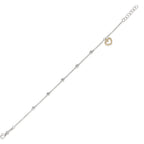 Armbånd 750/18K hvidguld, 750/18K guld Zirconia Hjerte 16.5-18.5 cm