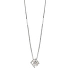 Collier 750/18K hvidguld Diamant 0.25 ct, w-si 42 cm Ø4 mm