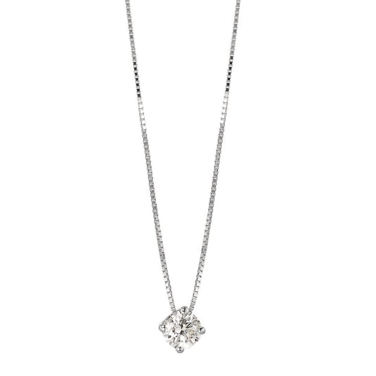 Collier 750/18K hvidguld Diamant 0.25 ct, w-si 42 cm Ø4 mm