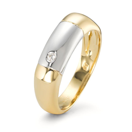 Ringe 750/18K guld, 750/18K hvidguld Diamant 0.02 ct, w-si