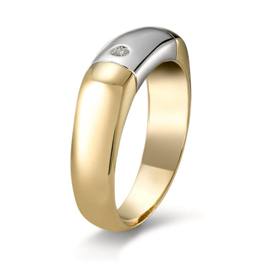 Ringe 750/18K guld, 750/18K hvidguld Diamant 0.02 ct, w-si