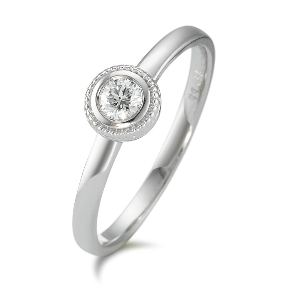 Ringe 750/18K hvidguld Diamant 0.15 ct, w-si