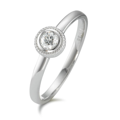 Ringe 750/18K hvidguld Diamant 0.15 ct, w-si