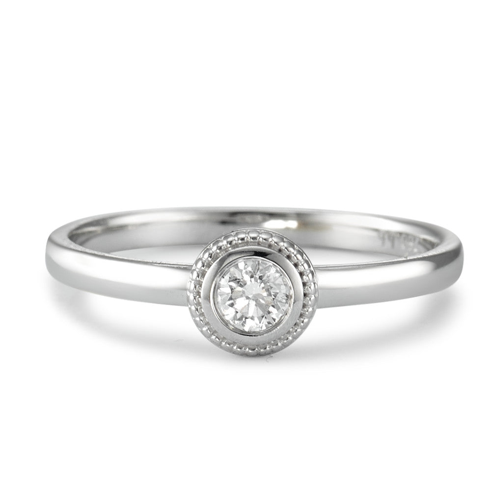 Ringe 750/18K hvidguld Diamant 0.15 ct, w-si