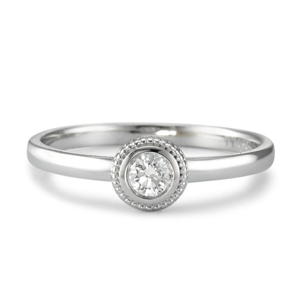 Ringe 750/18K hvidguld Diamant 0.15 ct, w-si