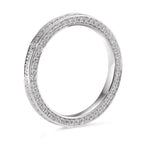 Memory ring 750/18K hvidguld Diamant hvid , 0.50 ct, 155 Sten , w-si