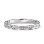 Memory ring 750/18K hvidguld Diamant hvid , 0.50 ct, 155 Sten , w-si