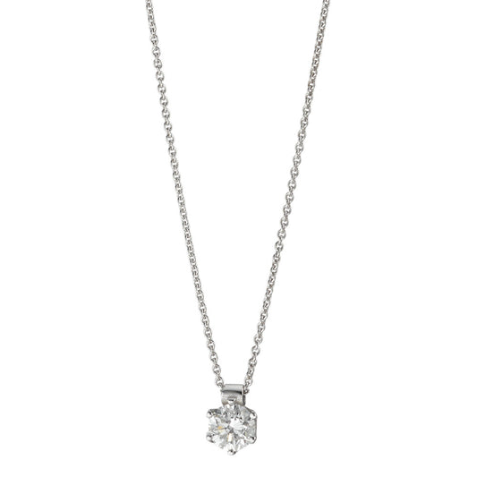 Collier 585/14 K hvidguld Diamant 0.22 ct, w-si 39.5-42 cm