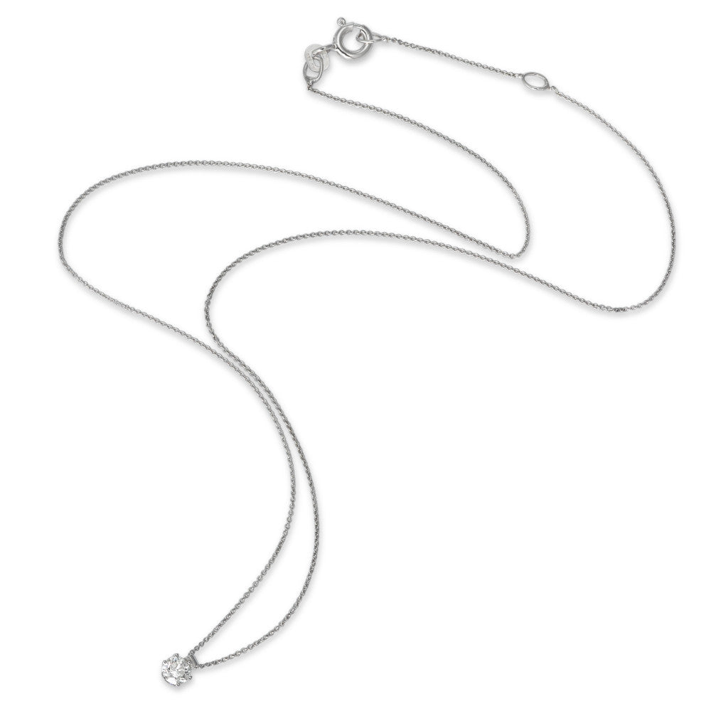 Collier 585/14 K hvidguld Diamant 0.22 ct, w-si 39.5-42 cm