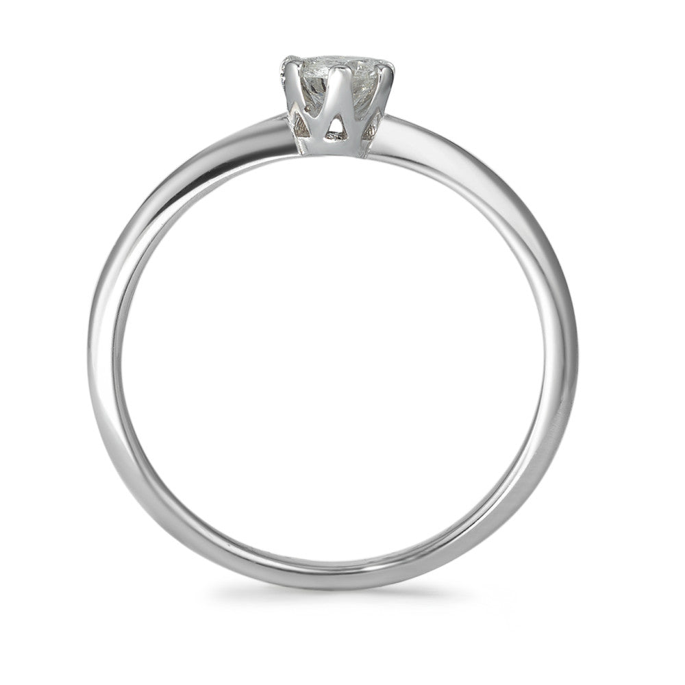 Solitaire ring 585/14 K hvidguld Diamant 0.20 ct, w-si