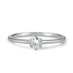 Solitaire ring 585/14 K hvidguld Diamant 0.20 ct, w-si