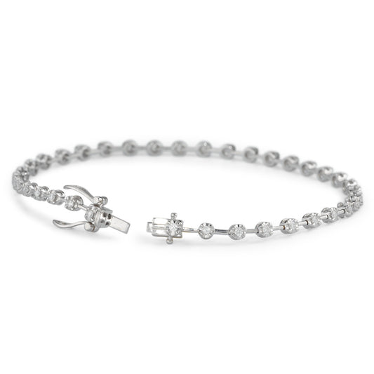 Armbånd 750/18K hvidguld Diamant 0.49 ct, 37 Sten , w-si
