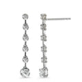 Øreringe 750/18K hvidguld Diamant 0.49 ct, 12 Sten , w-si