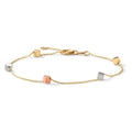 Armbånd 585/14K guld, 585/14 K hvidguld, 585/14 K rødguld tricolor Ø4 mm
