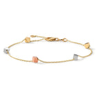 Armbånd 585/14K guld, 585/14 K hvidguld, 585/14 K rødguld tricolor Ø4 mm