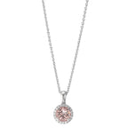 Collier 750/18K hvidguld Morganit, Diamant 0.06 ct, w-si 42-45 cm