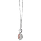 Collier 750/18K hvidguld Morganit, Diamant 0.06 ct, w-si 42-45 cm