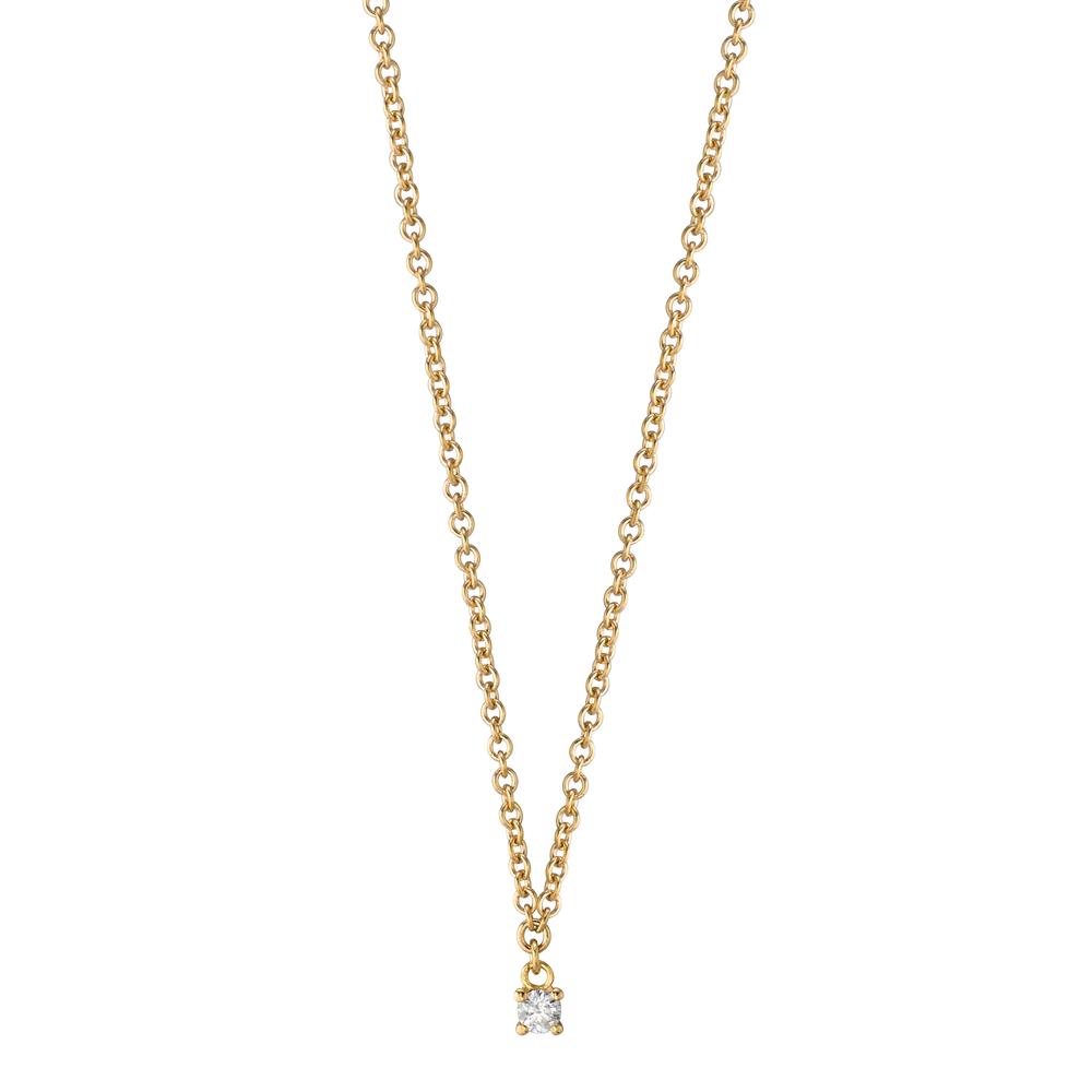 Collier 750/18K guld Diamant 0.04 ct, w-si 40-42 cm