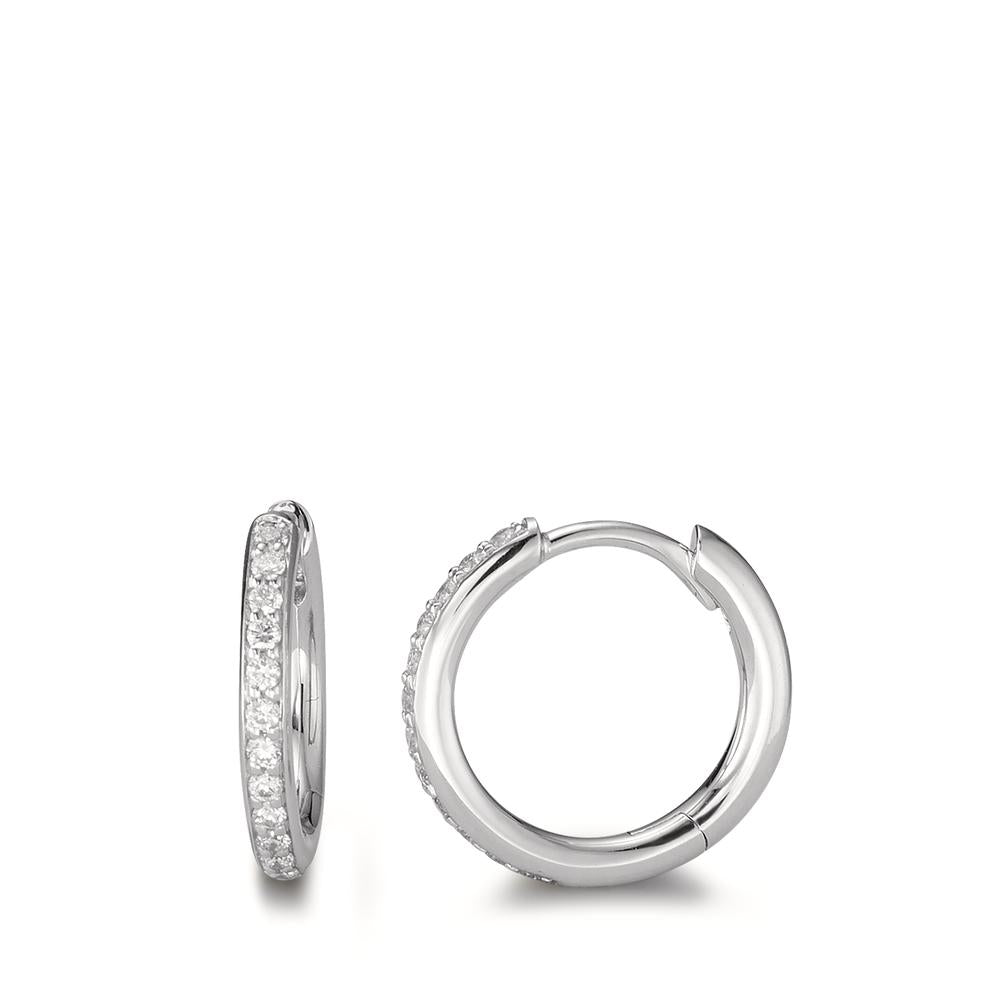 Click kreoler 750/18K hvidguld Diamant 0.16 ct, 24 Sten , w-si