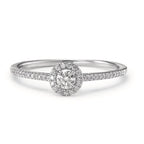 Solitaire ring 750/18K hvidguld Diamant 0.21 ct, w-si