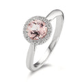 Ringe 750/18K hvidguld Morganit, Diamant 0.11 ct, w-si