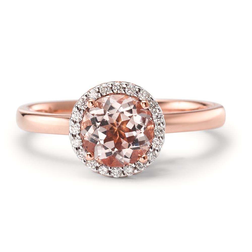 Ringe 750/18K rødguld Morganit