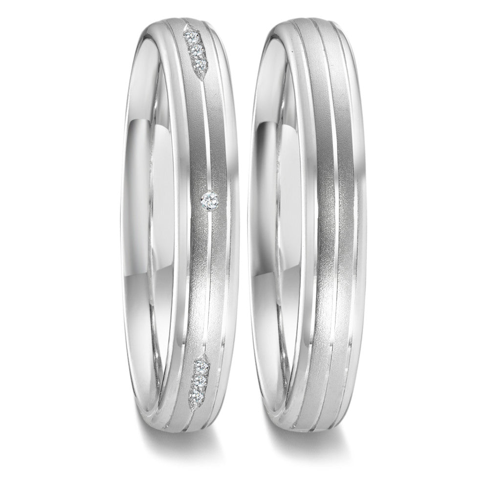 Partnerringe 750/18K hvidguld