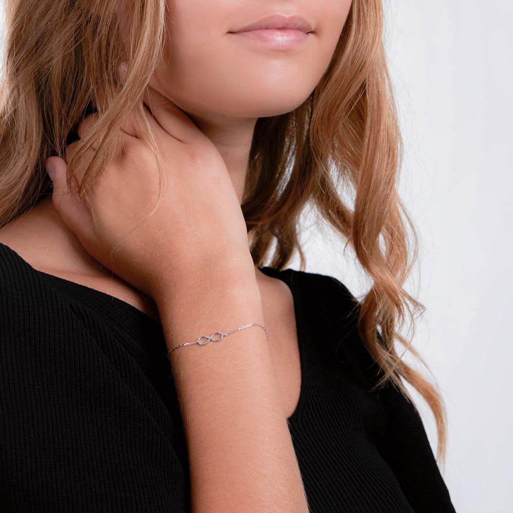 Armbånd Sølv rhodineret Uendelighed