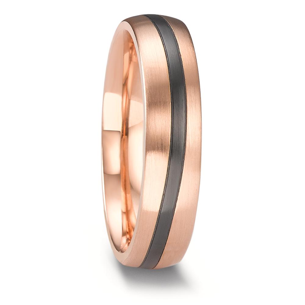 Partnerringe 585/14K roseguld, Zirkonium