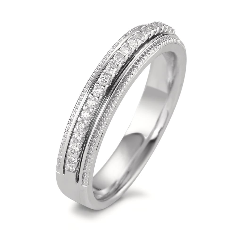 Ringe 750/18K hvidguld Diamant 0.21 ct, 23 Sten , [Brillant], w-si