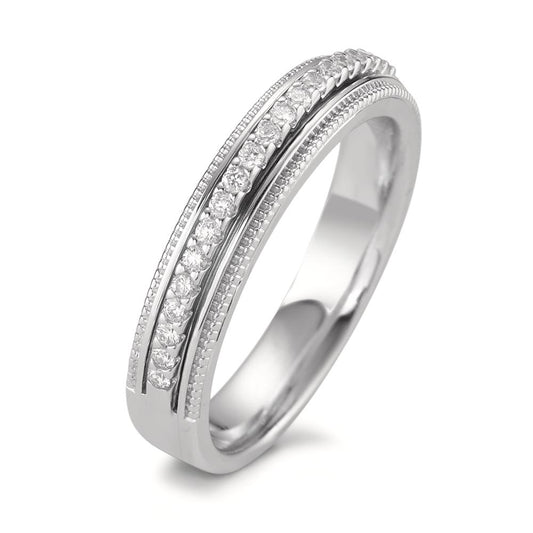Ringe 750/18K hvidguld Diamant 0.21 ct, 23 Sten , [Brillant], w-si