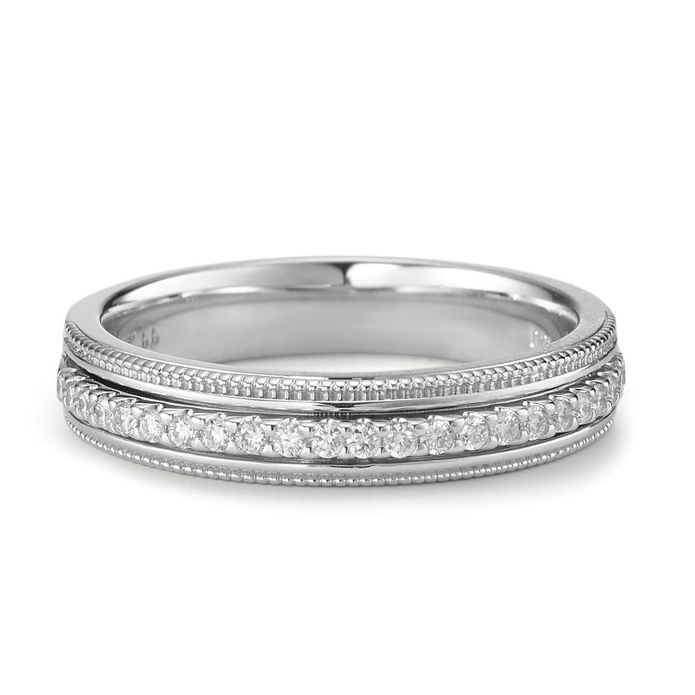 Ringe 750/18K hvidguld Diamant 0.21 ct, 23 Sten , [Brillant], w-si
