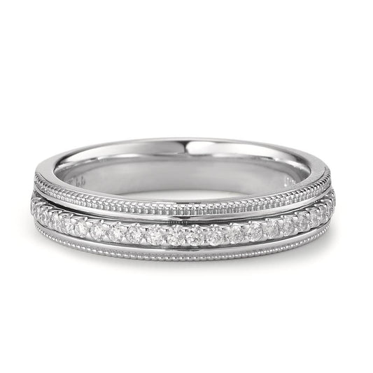 Ringe 750/18K hvidguld Diamant 0.21 ct, 23 Sten , [Brillant], w-si