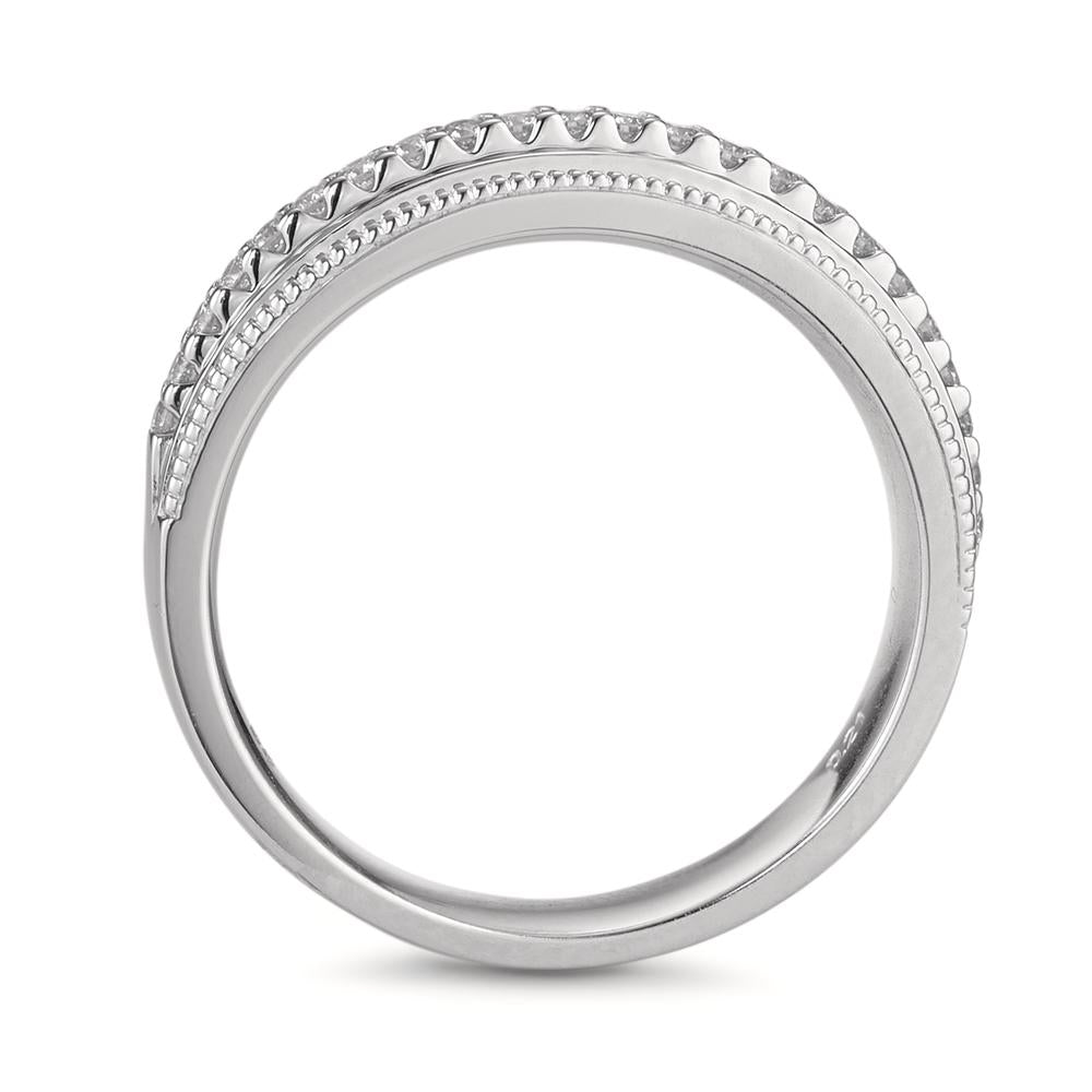 Ringe 750/18K hvidguld Diamant 0.21 ct, 23 Sten , [Brillant], w-si