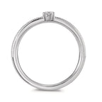 Solitaire ring 750/18K hvidguld Diamant 0.16 ct, 19 Sten , [Brillant], w-si