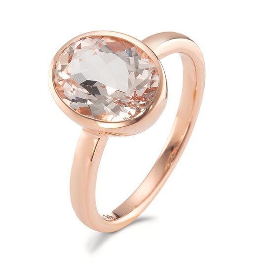 Ringe 750/18K rødguld Morganit champagne , [oval]