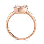 Ringe 750/18K rødguld Morganit champagne , [oval]