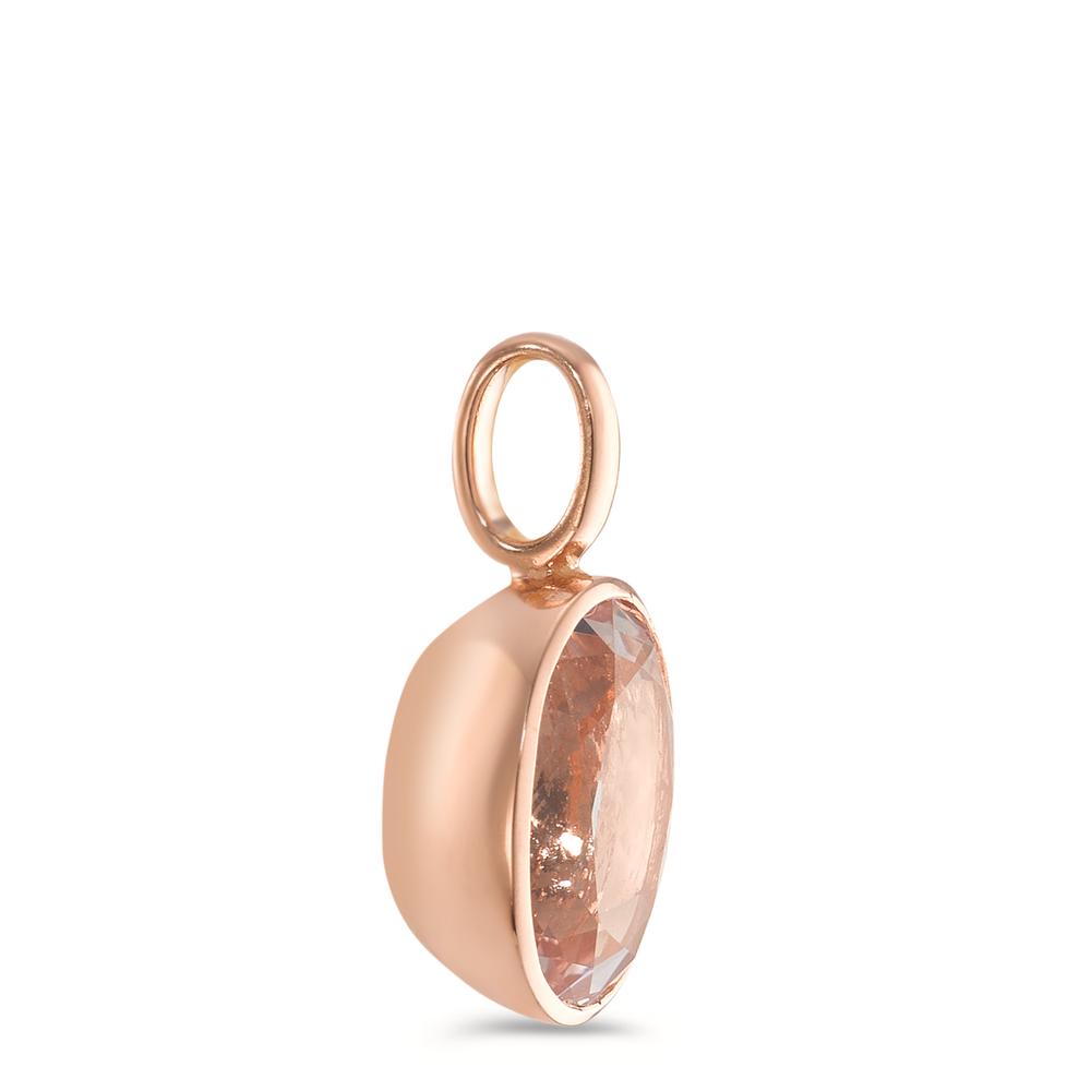 Vedhæng 750/18K rødguld Morganit champagne , [oval]